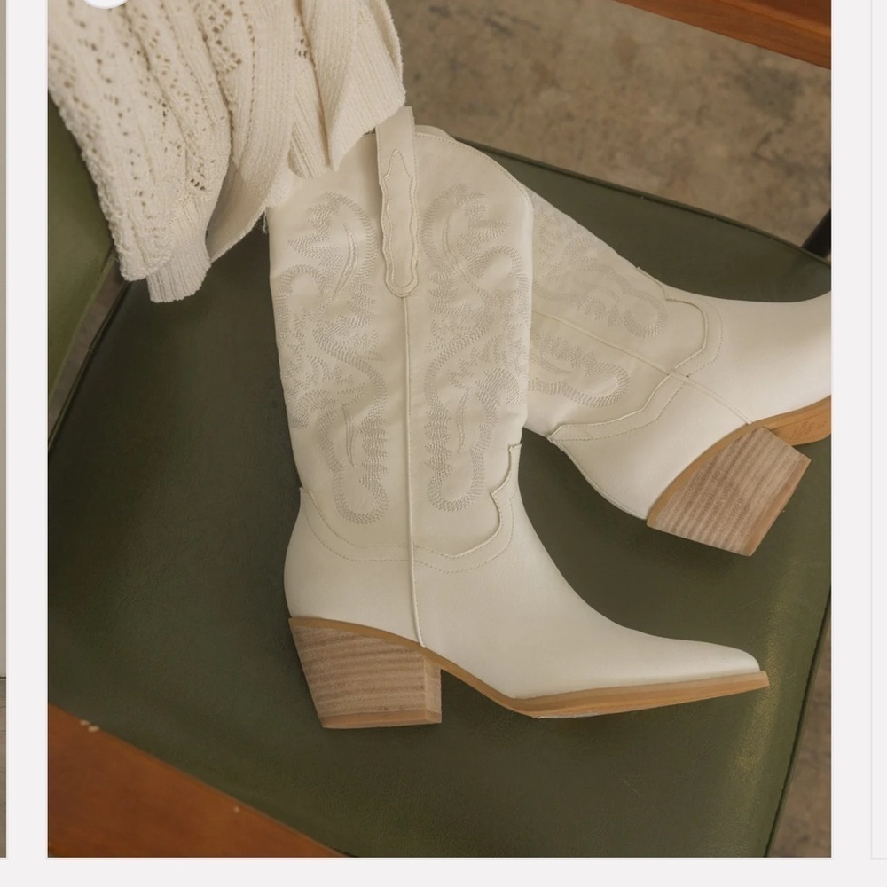 White Cowboy Boot​